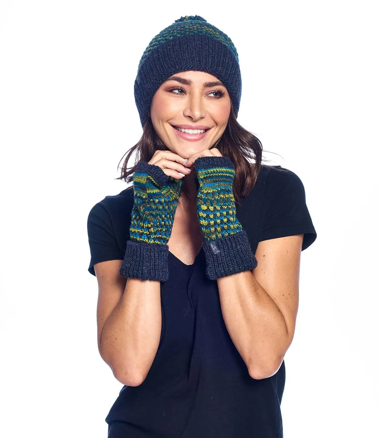 Alpaca Gloves - Speckle - Forest