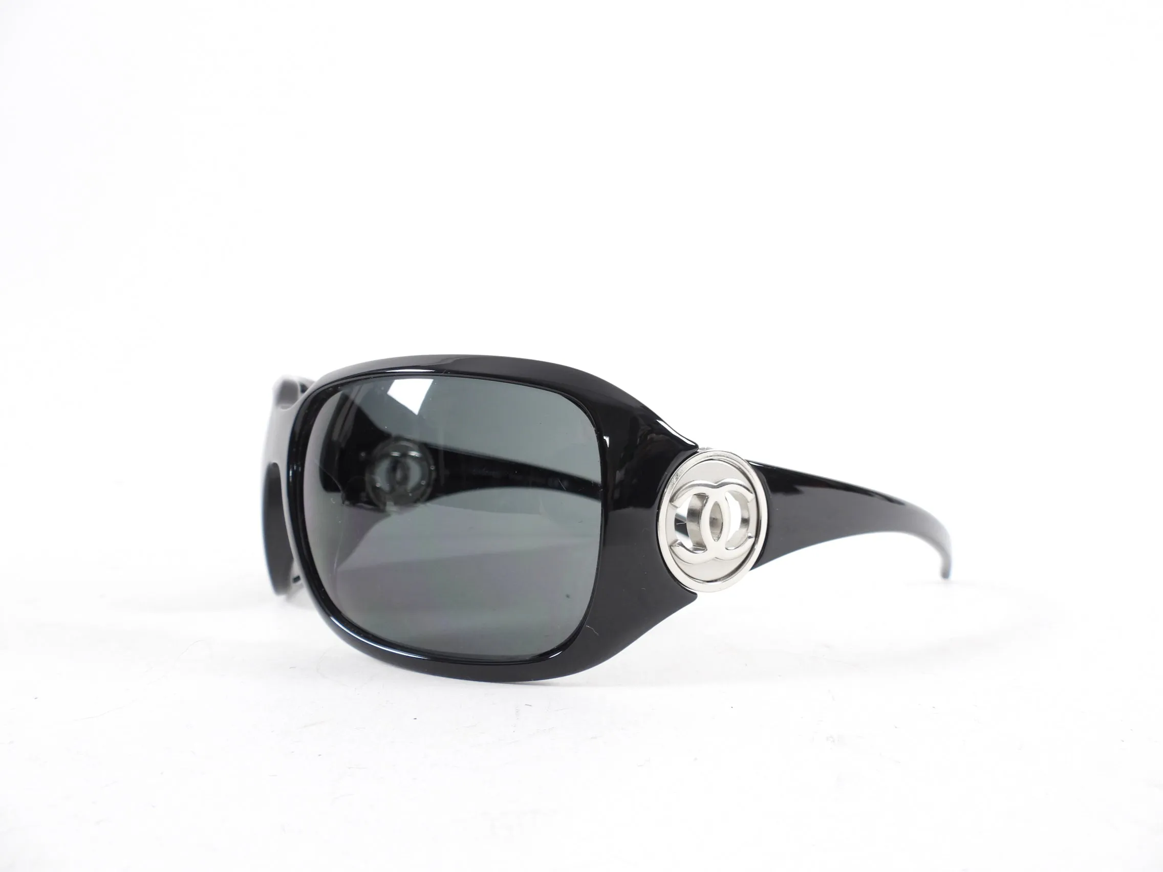 Chanel 6023 CC Wrap Sunglasses Black Silver