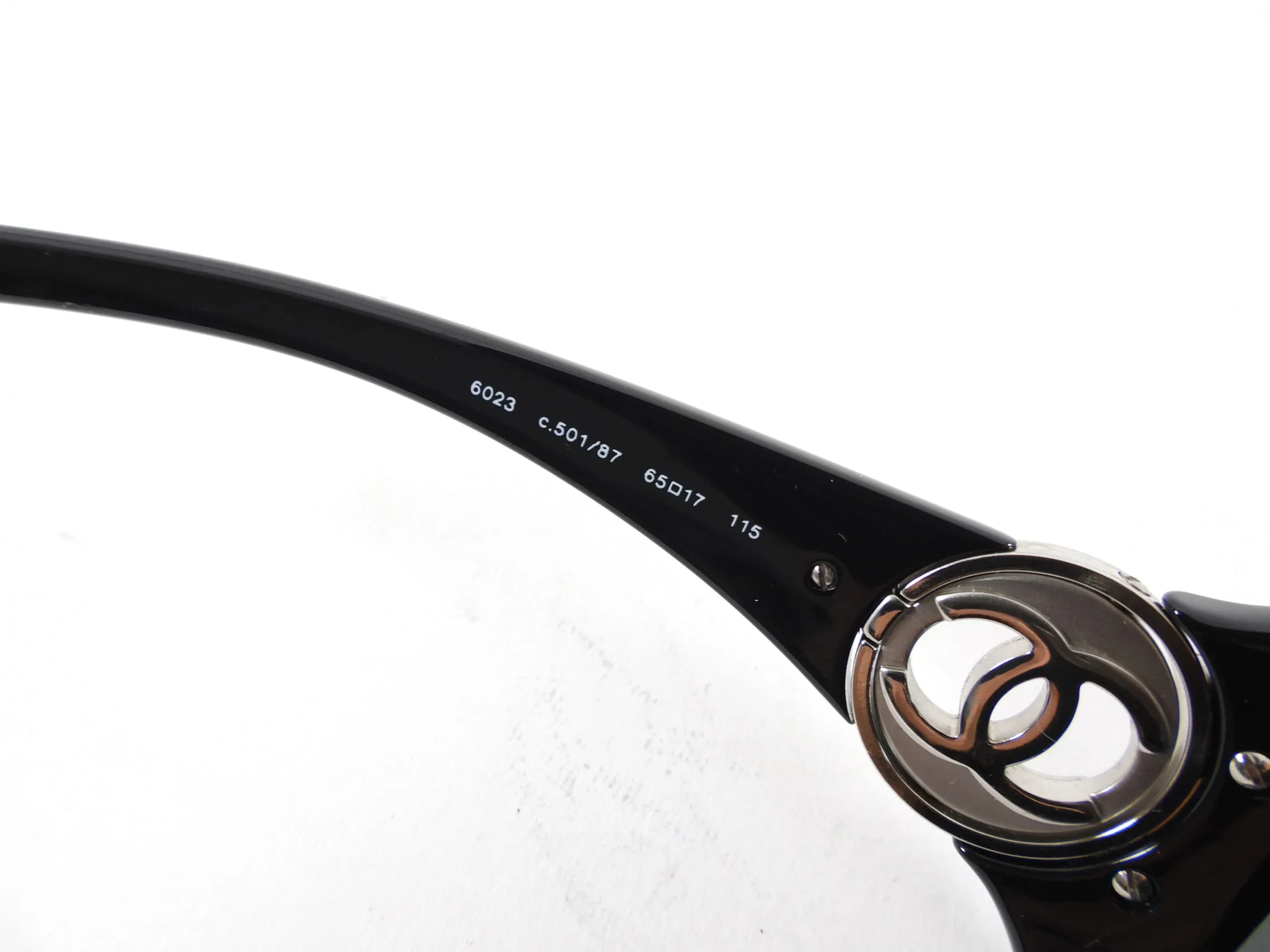 Chanel 6023 CC Wrap Sunglasses Black Silver