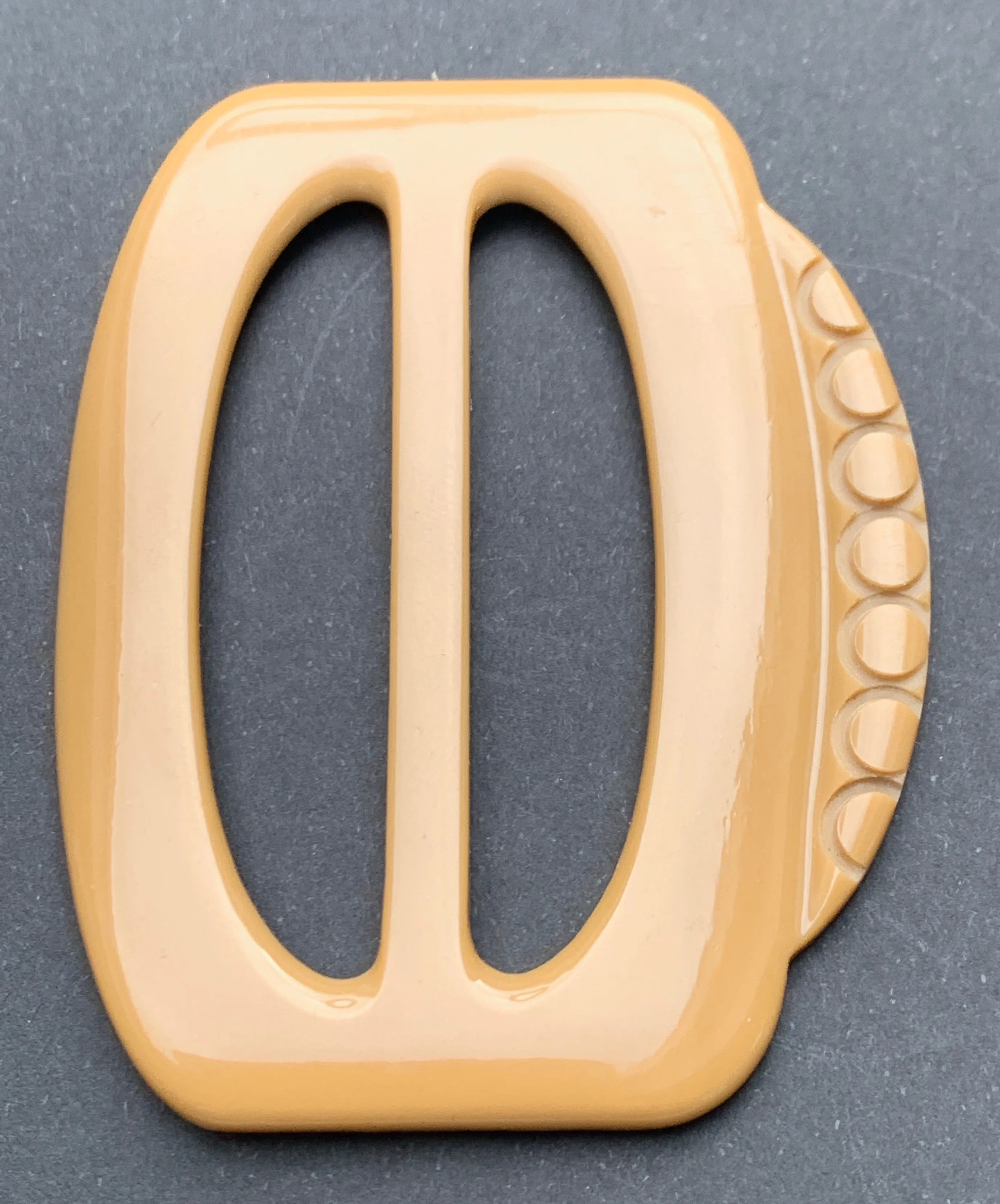 Deliciously Curvy 1940s French  6cm Buckle - Fawn or Toffee Brown