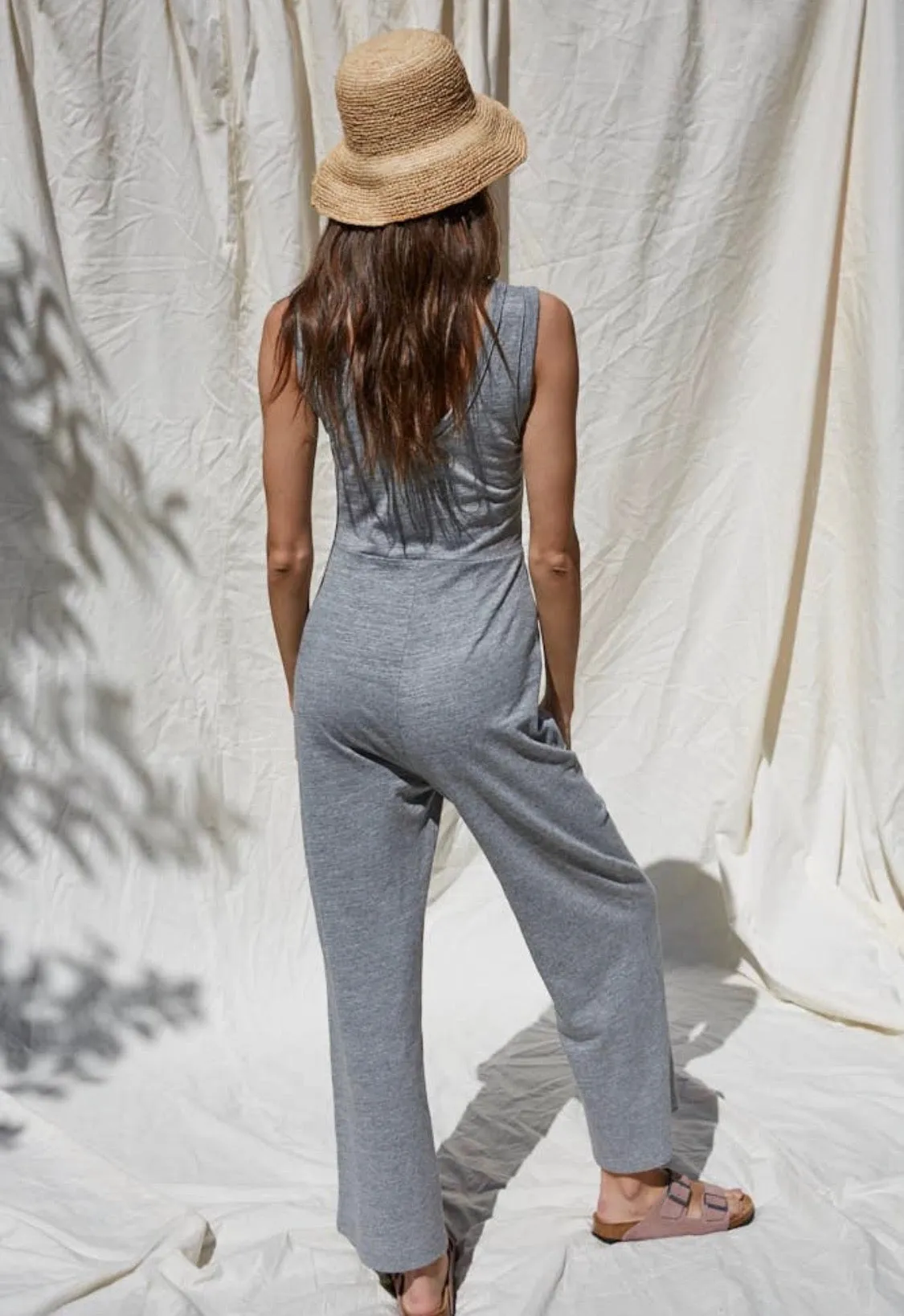 Heather Gray Jumpsuit