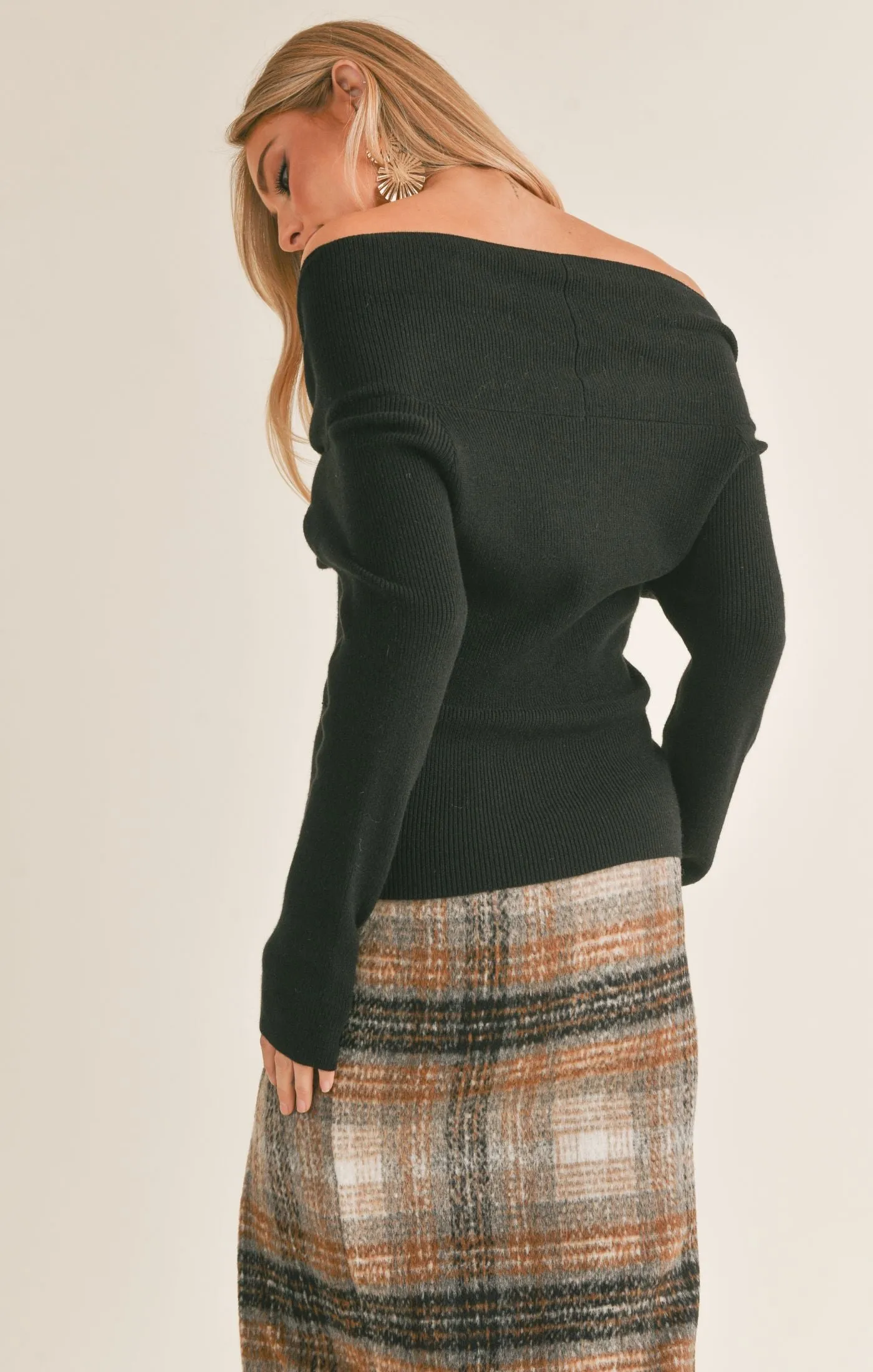 Luce Off The Shoulder Sweater Top