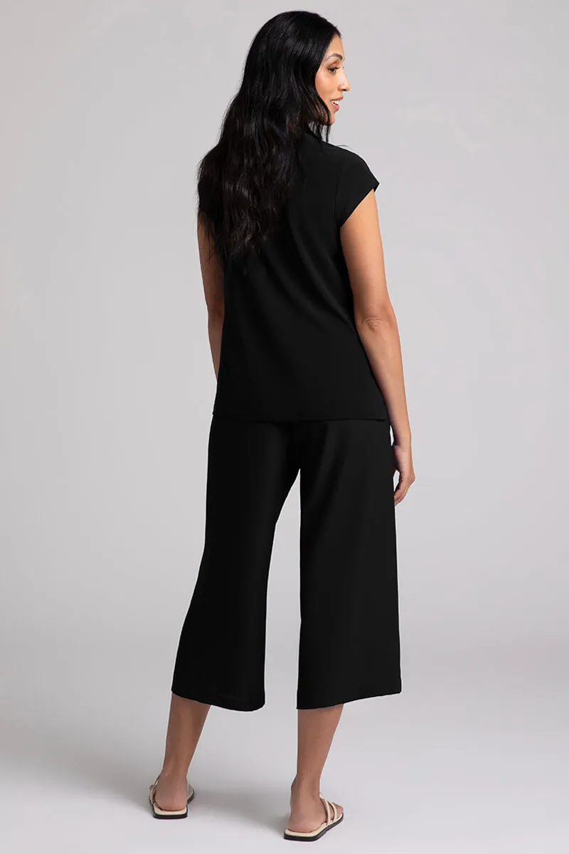 Mock Neck Top Relax | Black