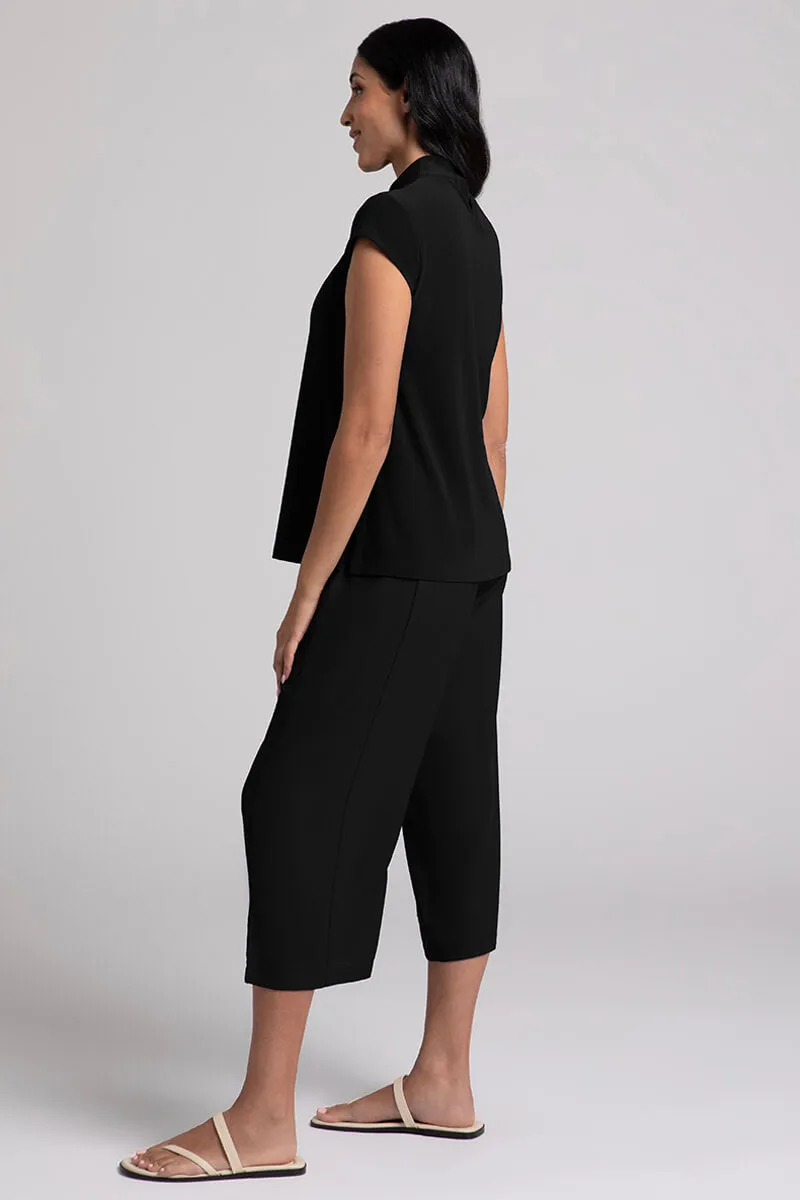 Mock Neck Top Relax | Black