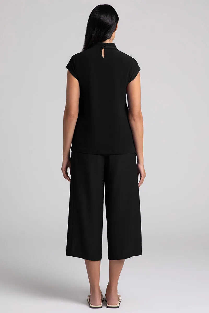 Mock Neck Top Relax | Black
