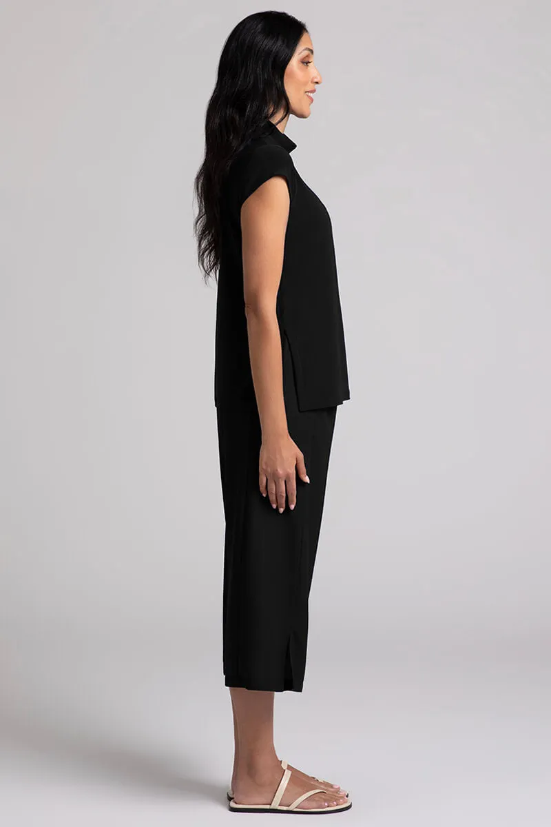 Mock Neck Top Relax | Black