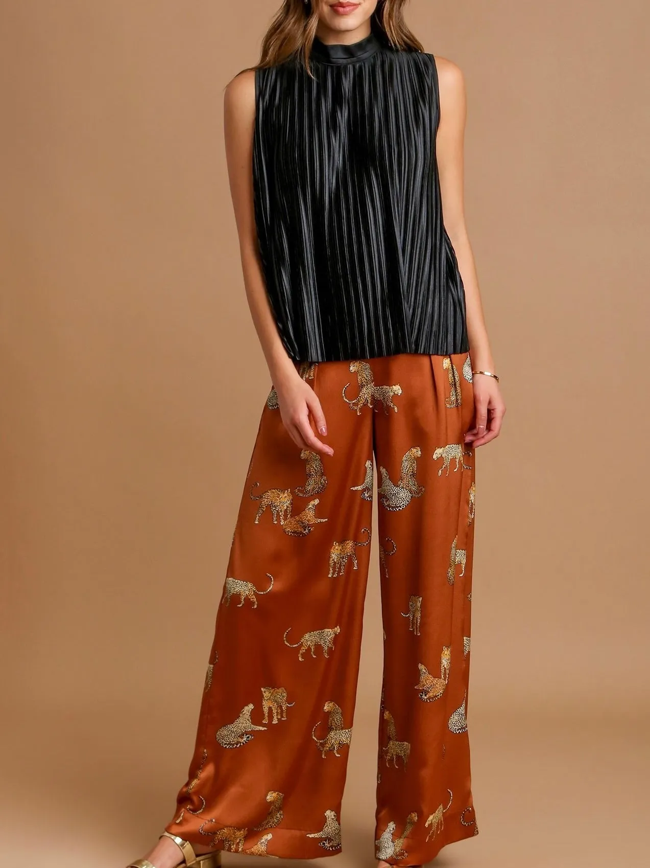 Pleated Tank - Black