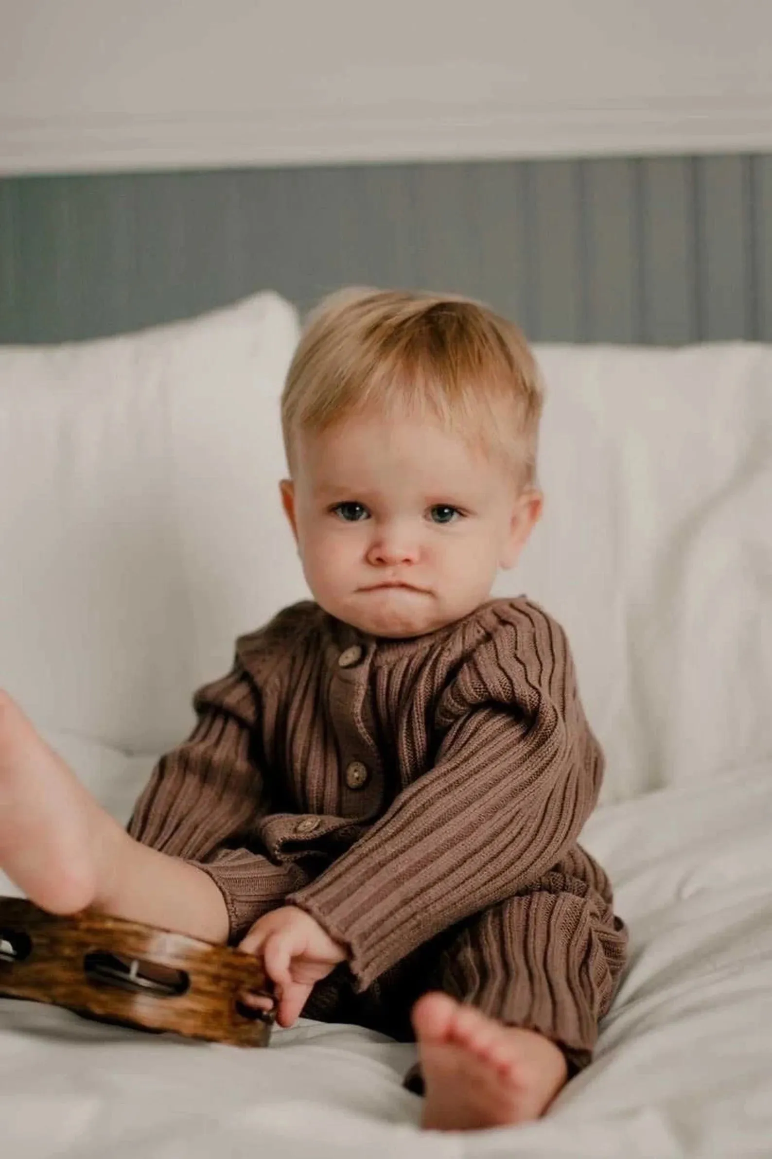 Rib Knitted Baby Jumpsuit