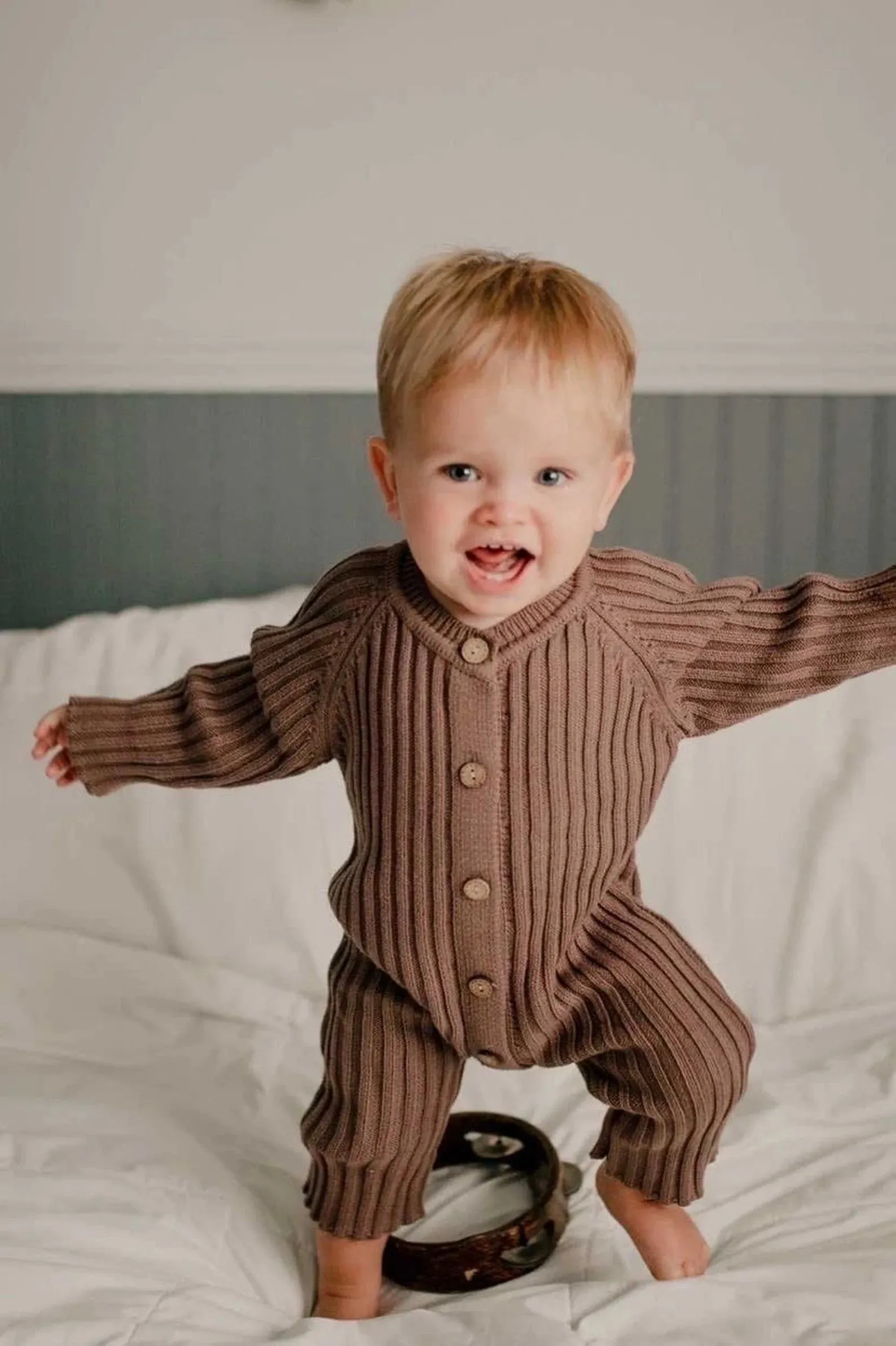 Rib Knitted Baby Jumpsuit
