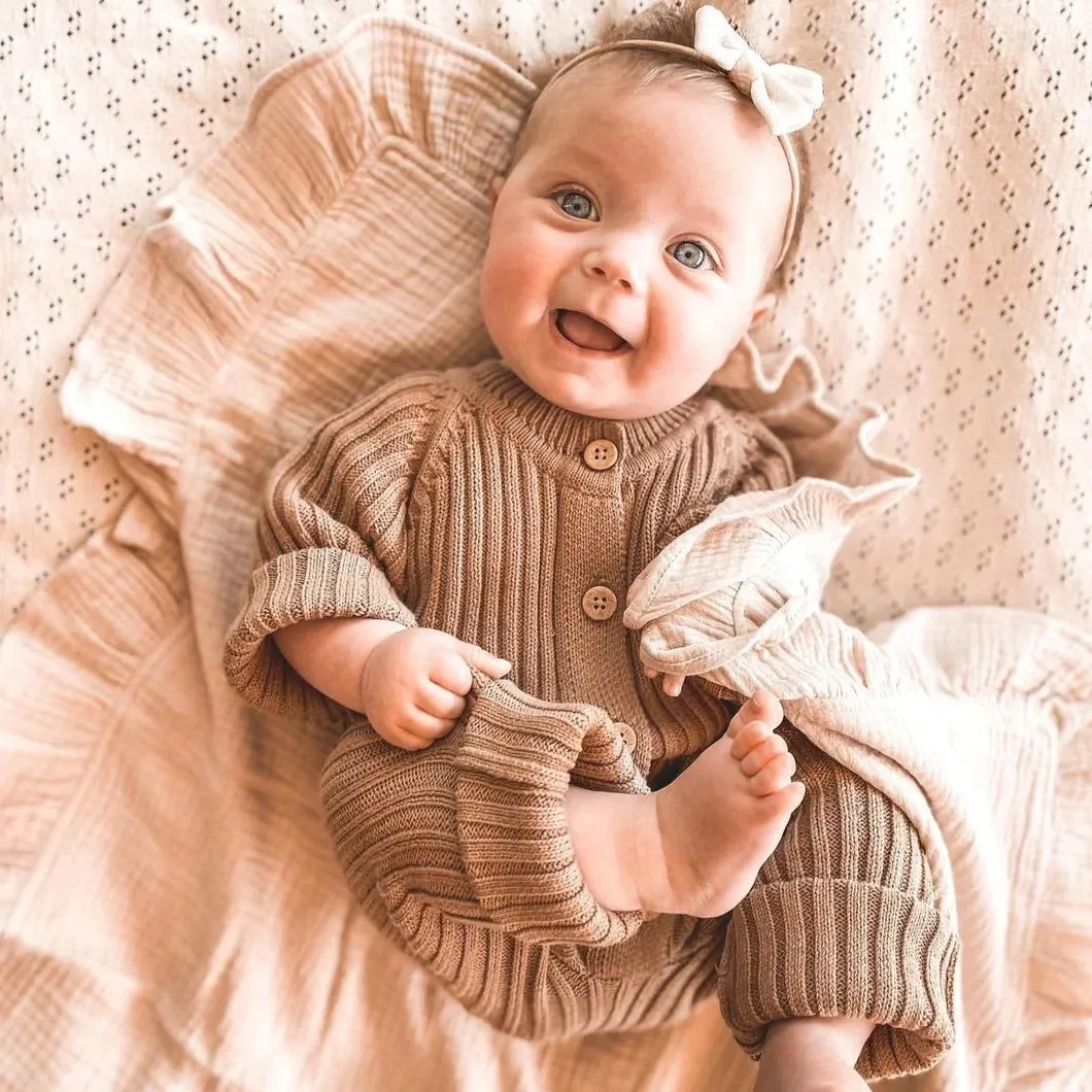 Rib Knitted Baby Jumpsuit