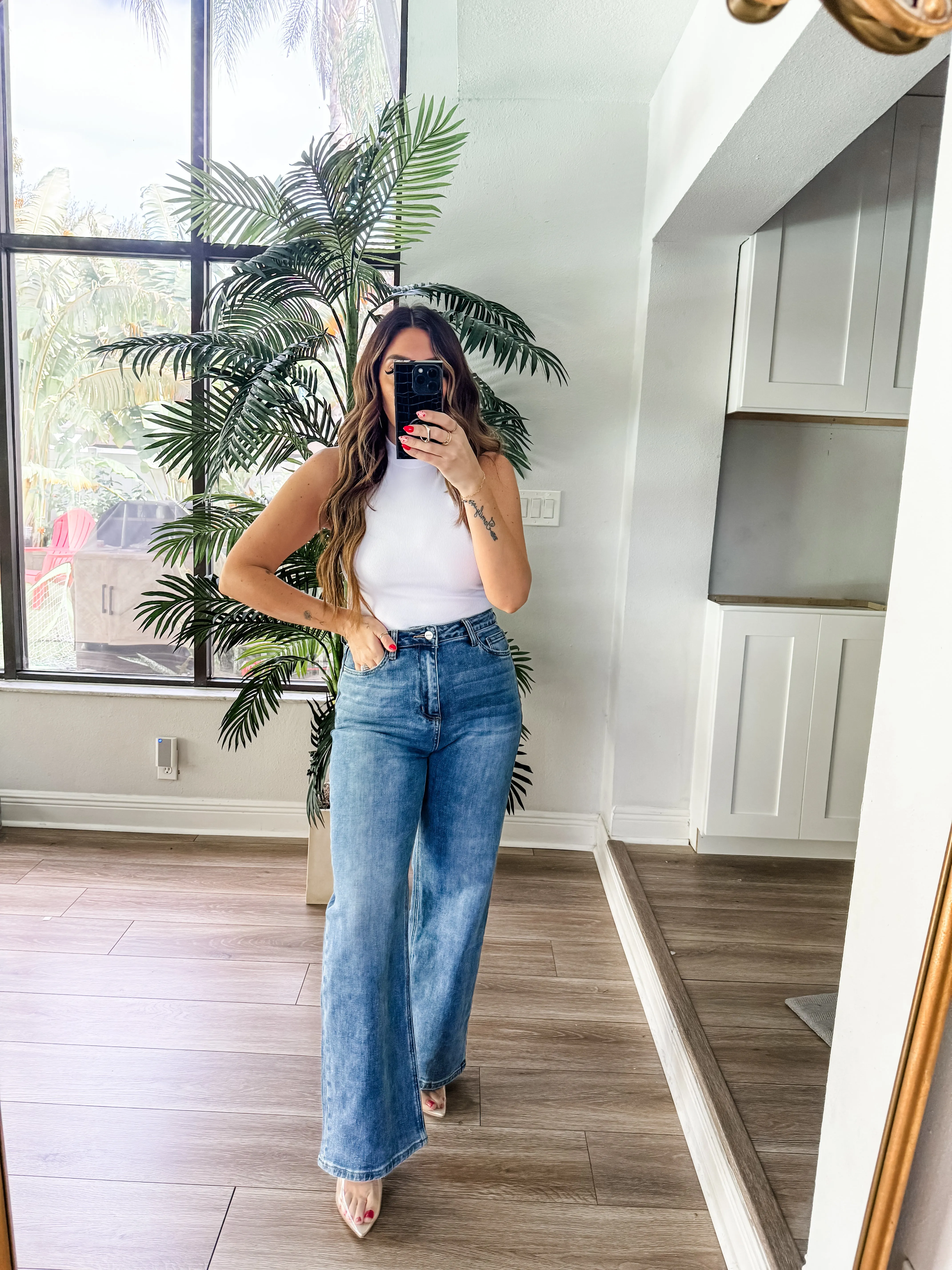 The Bella Mock Neck Crop Top