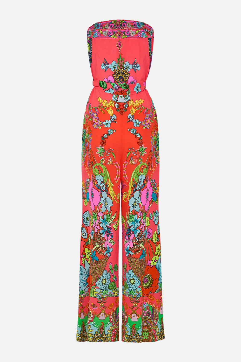 TIE WAIST STRAPLESS JUMPSUIT WINDMILLS AND WILDFLOWERS